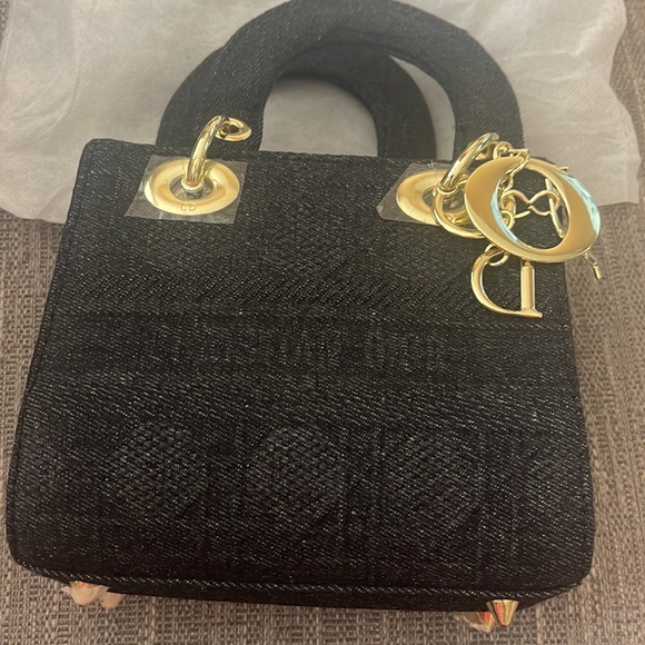 Dior Mini Bag in Black with Gold Details - Picture 2 of 14